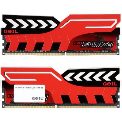 Модуль памяти для компьютера DDR4 32GB (2x16GB) 3000 MHz EVO FORZA RED GEIL (GFR432GB3000C16ADC)
