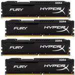 Модуль памяти DDR4 16GB (4x4GB) 2666 MHz Fury Blac Kingston (HX426C15FBK4/16)