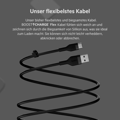 Дата кабель USB 2.0 AM to Type-C 3.0m 15W Black Belkin (CAB008BT3MBK)