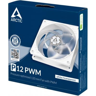 Кулер для корпуса Arctic P12 PWM White/Transparent (ACFAN00131A)