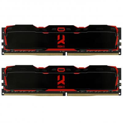 Модуль памяти для компьютера DDR4 16GB (2x8GB) 3200 MHz Iridium X Black GOODRAM (IR-X3200D464L16S/16G)