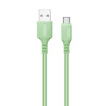 Дата кабель USB 2.0 AM to Type-C 1.0m soft silicone green ColorWay (CW-CBUC042-GR)