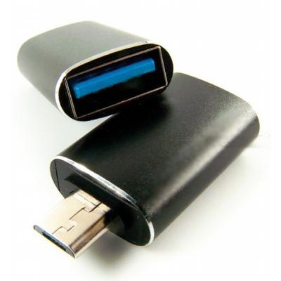 Перехідник OTG USB - Micro-USB black Dengos (ADP-017)