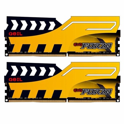 Модуль памяти для компьютера DDR4 16GB (2x8GB) 3200 MHz FORZA Yellow GEIL (GFY416GB3200C16DC)