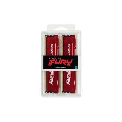 Модуль памяти для компьютера DDR3 8GB (2x4GB) 1600 MHz Fury Beast Red Kingston Fury (ex.HyperX) (KF316C10BRK2/8)