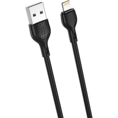 Дата кабель USB 2.0 AM to Lightning 1.0m 2.1A black XO (XO-NB200-L-1-BK)