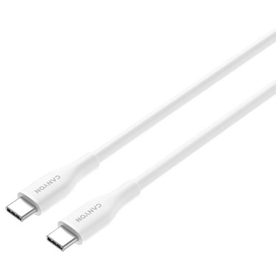 Дата кабель USB-C to USB-C 1.0m CC60SC10 60W Silicon White Canyon (CNS-CC60SC10W)