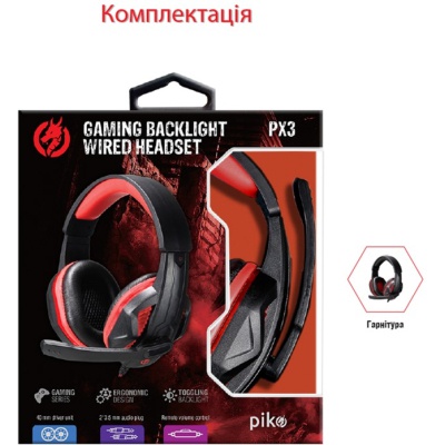 Наушники Piko PX3 Black (1283126489624)