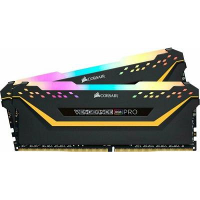 Модуль памяти для компьютера DDR4 16GB (2x8GB) 3200 MHz Vengeance RGB Pro Black Corsair (CMW16GX4M2C3200C16-TUF)