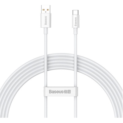 Дата кабель USB 2.0 AM to USB-C 2.0m Superior Fast Charging 100W moon white Baseus (P10320102214-03)