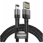 Дата кабель USB 2.0 AM to Lightning 1.0m 2.4A Cafule Special Edition Black-Grey Baseus (CALKLF-GG1)