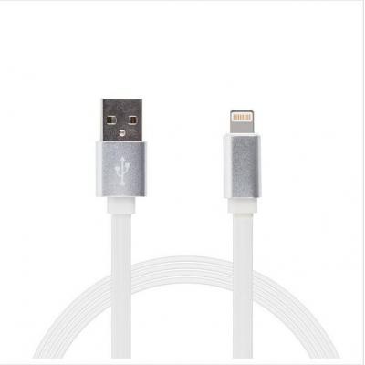 Дата кабель USB 2.0 AM to Lightning 1m flat white Vinga (VRC101WHI)