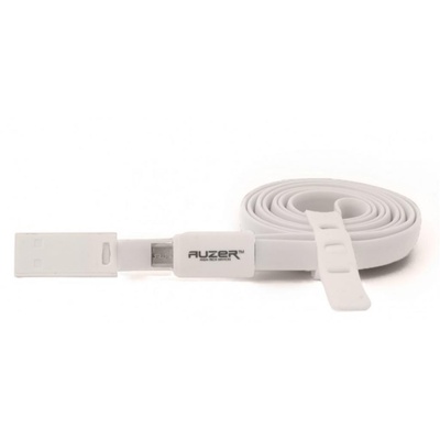 Дата кабель AUZER USB 2.0 – Micro USB 1.0м White (AC-M1WH)