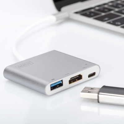 Переходник Type-C to HDMI/USB 3.0/Type-C DIGITUS (DA-70838)