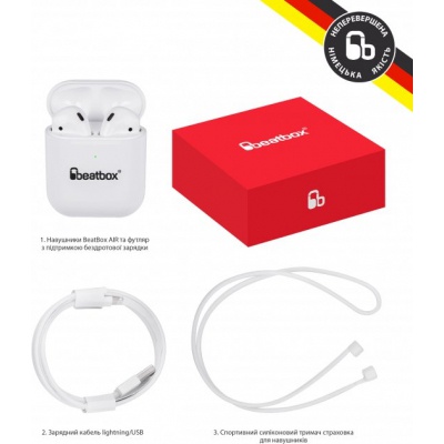 Навушники BeatBox PODS AIR 2 Wireless Charging White (bbpair2wcw)