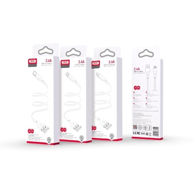 Дата кабель USB 2.0 AM to Micro 5P 1.0m 2.4A XO (CB-23UM)