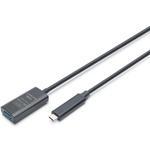 Дата кабель USB-С Male to USB-A Female 5.0m USB3.2 Gen2 Active 10G Digitus (DA-73113)