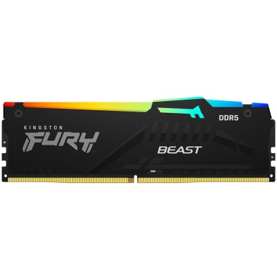 Модуль пам'яті для комп'ютера DDR5 32GB (2x16GB) 5600 MHz FURY Beast RGB Kingston Fury (ex.HyperX) (KF556C40BBAK2-32)