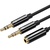 Переходник Jack 3.5mm F 4pin to 2xJack 3.5mm M (Audio+MIC) AV140 Ugreen (20898)