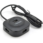 Концентратор VEGGIEG USB 2.0 to 4xUSB 1.0m black (V-U2409)