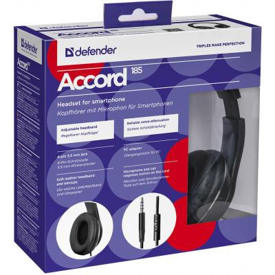 Наушники Defender Accord 185 Black (63185)