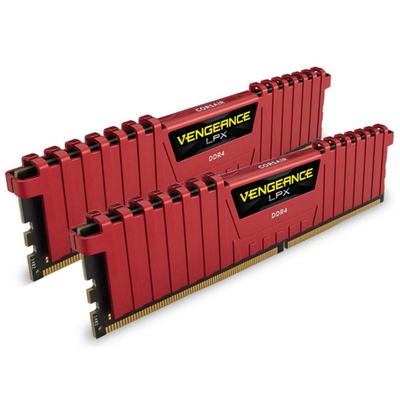 Модуль памяти для компьютера DDR4 8GB (2x4GB) 3000 MHz Vengeance LPX Red CORSAIR (CMK8GX4M2B3000C15R)