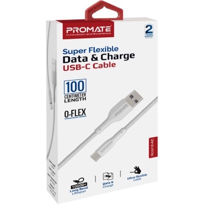 Дата кабель USB 2.0 AM to Type-C xcord-ac.white Promate (xcord-ac.white)