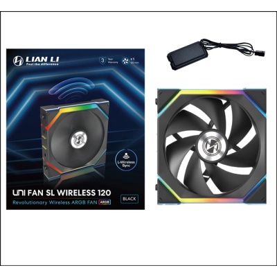 Кулер до корпусу Lian Li Uni Fan SL WIRELESS 120-1, Black (G99.12SL1W1B.00)