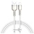 Дата кабель USB 2.0 AM to Lightning 1.0m Cafule Series Metal 2.4A White Baseus (CALJK-A02)