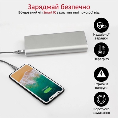 Дата кабель USB 2.0 AM to Lightning ervelink-i.grey Promate (nervelink-i.grey)