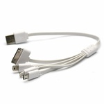 Дата кабель USB 2.0 AM - Mini, Micro, Lightning, I-Pod, 0.3м PowerPlant (KABUSBALL)