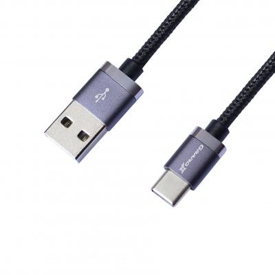 Дата кабель USB 2.0 AM to Type-C 1.0m Black Grand-X (FC07B)