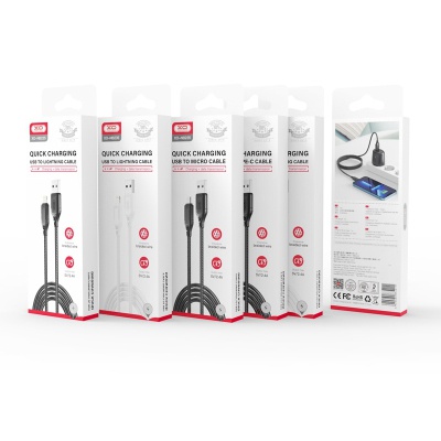 Дата кабель USB 2.0 AM to USB-C 1.0m braided black XO (NB235_C_Black)