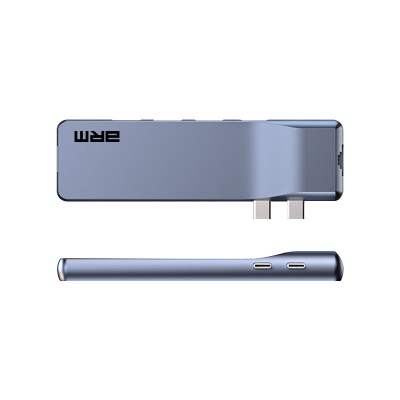Концентратор Armorstandart For MacBook M-Series HDMI 4K, RJ45, PD, 3USB, SD, microSD Grey (ARM69367)
