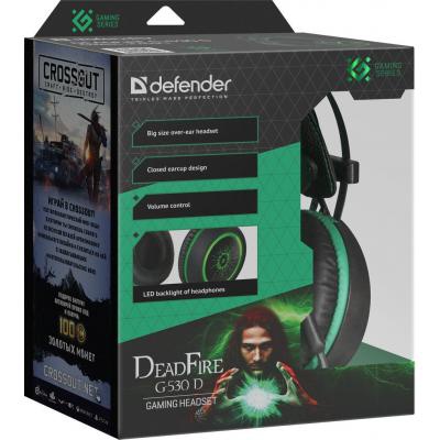 Наушники Defender DeadFire G-530D Black-Green (64531)