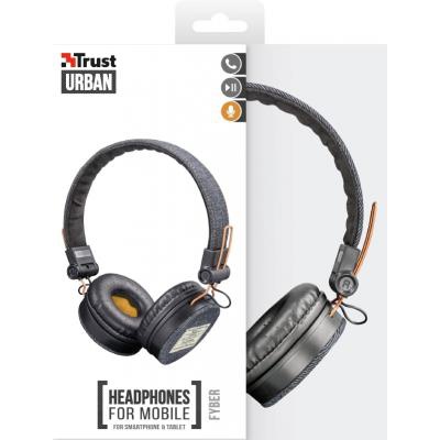 Наушники Trust Fyber On-Ear Mic Dark Denim (22643)