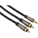 Кабель мультимедийный Jack 3.5mm папа/2RCA папа 1.5m Hama (00122305)