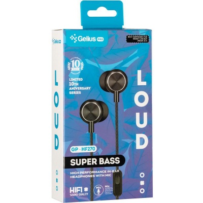 Наушники Gelius Pro GP-HF270 Loud Black with mic + button call answering (00000070097)