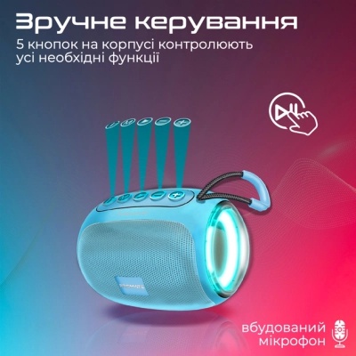 Акустична система Promate Capsule-3 Blue (capsule-3.blue)