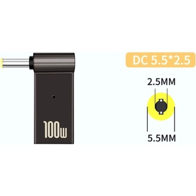 Перехідник USB-C to DC 5.5x2.5mm 100W ХОКО (XK-DC-C-5.5-2.5)