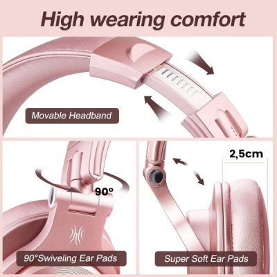 Навушники OneOdio Fusion A70 Bluetooth+3,5мм/6,35мм Rose/Gold (A70 Rose Gold)