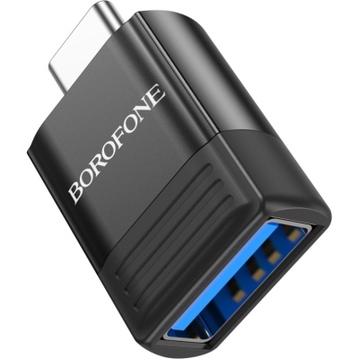 Перехідник BV18 USB to USB-C M USB3.0 Black BOROFONE (6941991104015)