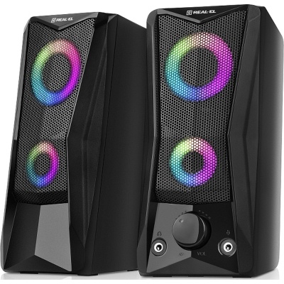 Акустична система REAL-EL S-107 USB Black (EL121100017)