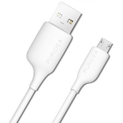 Дата кабель USB 2.0 AM to Micro 5P 1.2m white PURIDEA (L02-USB White)