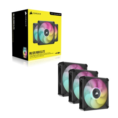 Кулер для корпуса Corsair iCUE ML120 RGB Elite Premium Triple Pack (CO-9050113-WW)