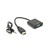 Перехідник HDMI M to VGA F + Audio 0.1m 4K/2K black Voltronic (YT-C-HDMI(M)/VGA(F)+AUX-B)