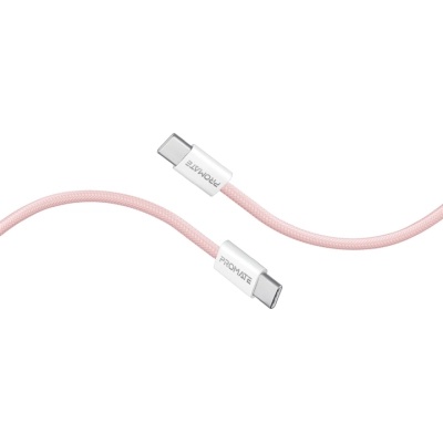 Дата кабель USB-C to USB-C ecoline-cc200.pink Promate (ecoline-cc200.pink)