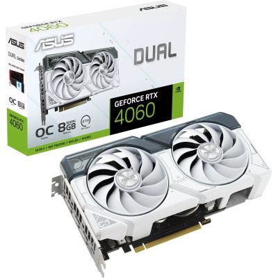 Відеокарта ASUS GeForce RTX4060 8Gb DUAL OC WHITE (DUAL-RTX4060-O8G-WHITE)