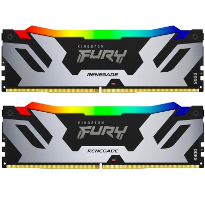 Модуль пам'яті для комп'ютера DDR5 48GB (2x24GB) 7200 MHz Renegade RGB XMP Kingston Fury (ex.HyperX) (KF572C38RSAK2-48)