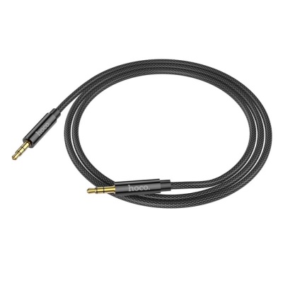Кабель мультимедійний 3.5mm M to 3.5mm M 1.0m Black HOCO (6931474759863)